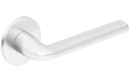 Maner usa de interior, BELLA R, crom satin, cu rozeta cheie [1]