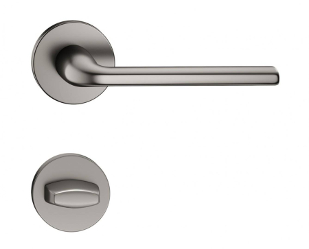 Manere - Maner usa de interior, BELLA R, titan, cu rozeta buton