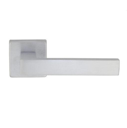 Manere - Maner usa de interior, Clio, zinc cromat mat, cu rozeta patrata