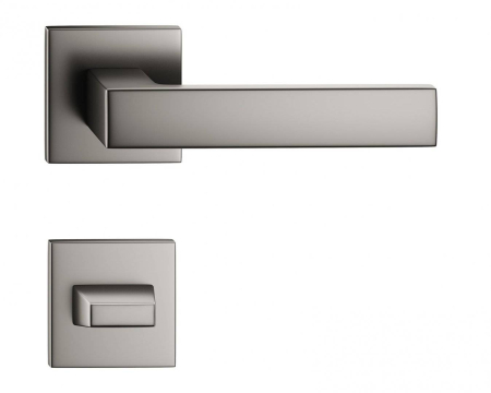 Manere - Maner usa de interior, CUBE SLIM, titan, cu rozeta buton