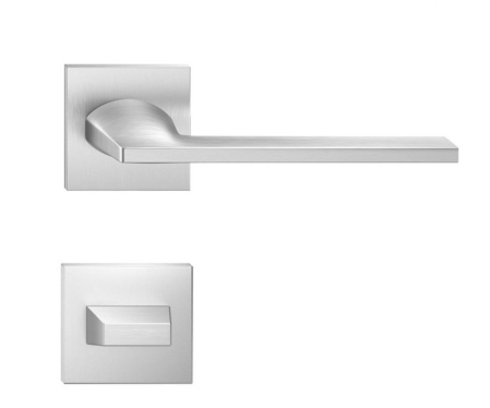 Manere - Maner usa de interior, HARMONY SLIM, crom satin, cu rozeta buton