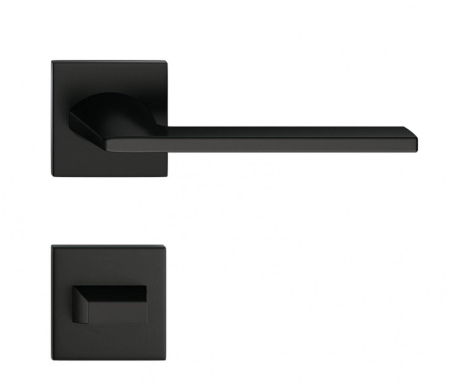 Manere - Maner usa de interior, HARMONY SLIM, negru mat, cu rozeta buton
