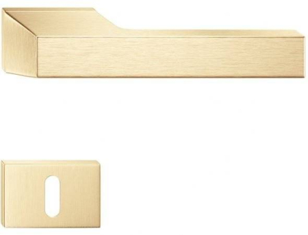 Manere - Maner usa de interior, MAXIMA, auriu satin mat, cu rozeta cheie
