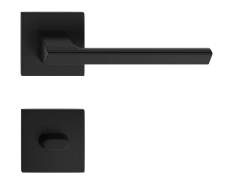 Manere - Maner usa de interior, QUANTA FIT, negru mat, cu rozeta buton