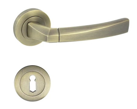 Manere - Maner usa de interior, Ramy, bronz lacuit, cu rozeta cheie