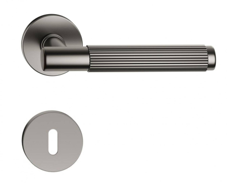 Manere - Maner usa de interior, TIME LINEAR, titan, cu rozeta cheie