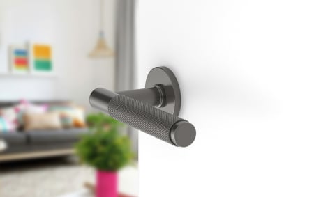 Maner usa de interior, TIME, titan, cu rozeta buton [4]
