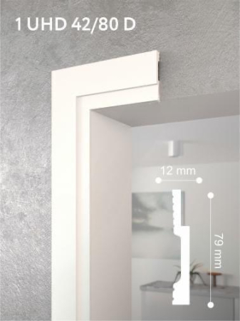 Plinta alba duropolimer, 80x12X2400 mm [3]