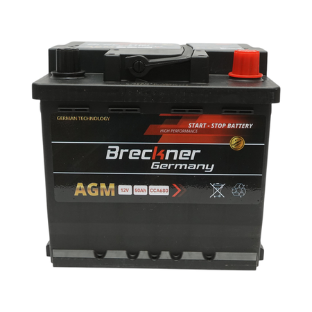 Baterie auto AGM start-stop 12V/50Ah, 680A la pornire 207x175x190mm Breckner Germany [1]