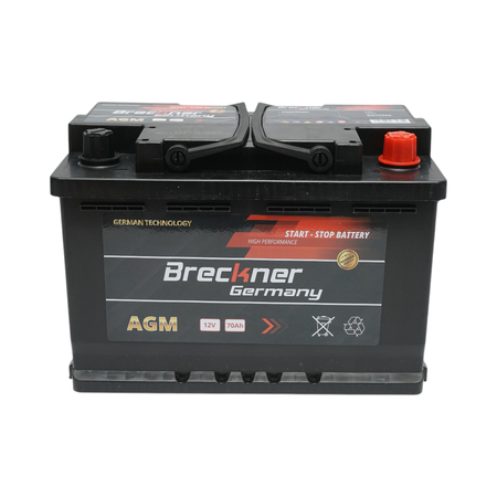 Baterie auto AGM start-stop 12V/70Ah, 700A la pornire 275x175x195mm Breckner Germany [1]