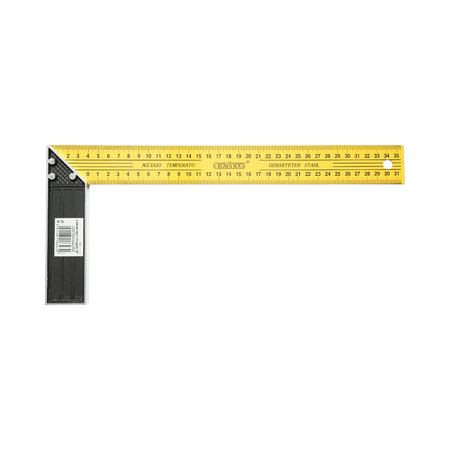 Echer tamplarie profesional 350mm/14 inch, maner aluminiu, rigla otel carbon Crownman
 [1]