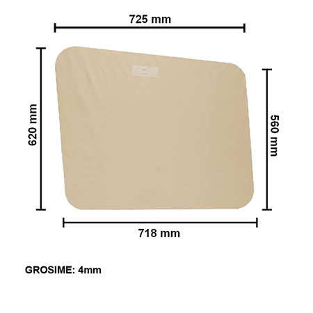 Geam 718x620mm luneta jos cabina patrata tip vechi UTB U-445


 [1]