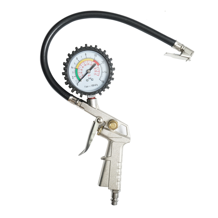 Pistol umflat roti cu furtun si manometru mecanic cu protectie de cauciuc [1]