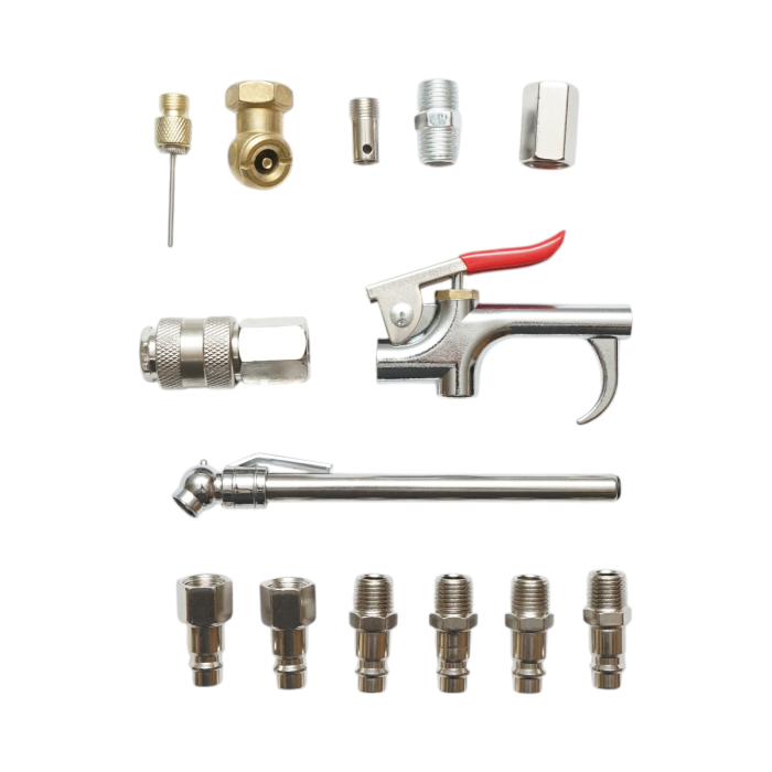 Set 14 accesorii compresor aer cu pistol suflare, conectori si cuple rapide universale [1]