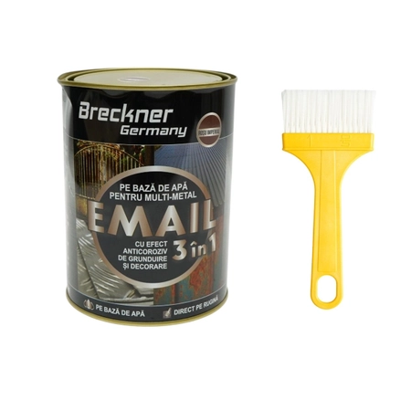  Vopsele - Vopsea rosu imperial 2000g email anticoroziva 3 in 1 pentru metal, direct pe rugina, pe baza de apa