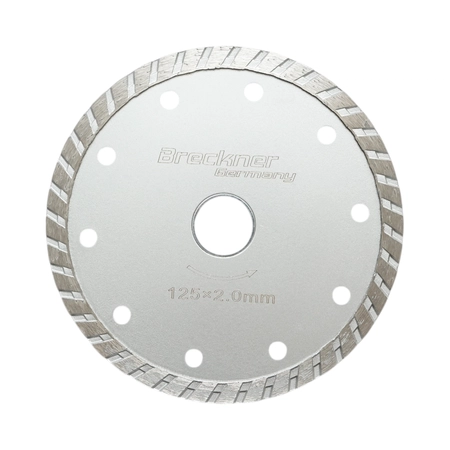 Discuri - Disc diamantat turbo sinterizat 125x2x22.23mm, taiere umeda/uscata pentru piatra, gresie, ceramica, marmura Breckner Germany