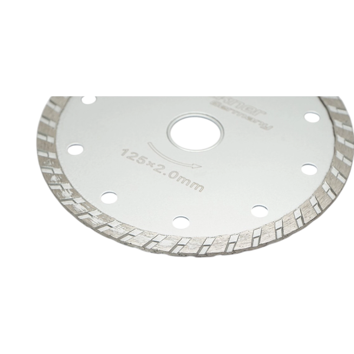 Disc diamantat turbo sinterizat 125x2x22.23mm, taiere umeda/uscata pentru piatra, gresie, ceramica, marmura Breckner Germany [1]