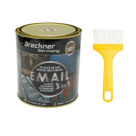 Vopsele - Vopsea rosu imperial 750g email anticoroziva 3 in 1 pentru metal, direct pe rugina, pe baza de apa