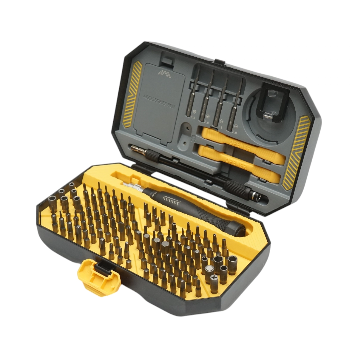 Trusa surubelnita de precizie profesionala cu biti torx, hex, cruce pentru electronice 145 piese Cr-V [1]