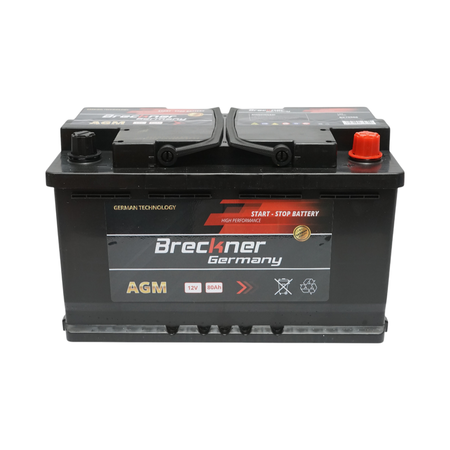 Acumulatori auto - Baterie auto AGM start-stop 12V/80Ah, 950A la pornire 315x175x195mm Breckner Germany