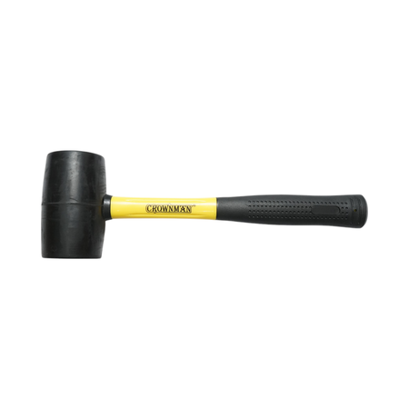 Scule, unelte - Ciocan de cauciuc cu maner din fibra de sticla 900gr Crownman

