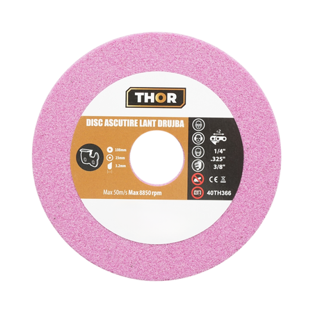 Scule, unelte - Disc ascutire lant drujba 108x23x3.2mm, viteza 8850rpm THOR
