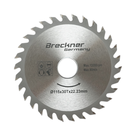 Scule, unelte - Disc circular vidia pentru lemn 115x1.2x22.23mm, 30 dinti, turatie maxima 13200rpm Breckner Germany