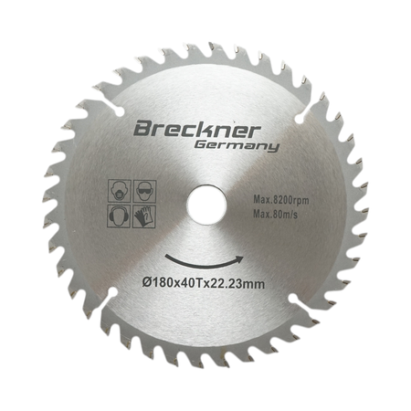 Scule, unelte - Disc circular vidia pentru lemn 180x22.23mm, 40 dinti, turatie maxima 8200rpm Breckner Germany