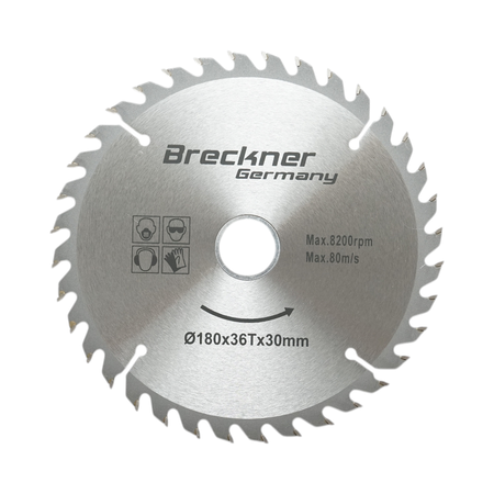 Scule, unelte - Disc circular vidia pentru lemn 180x30mm, 36 dinti, turatie maxima 8200rpm Breckner Germany