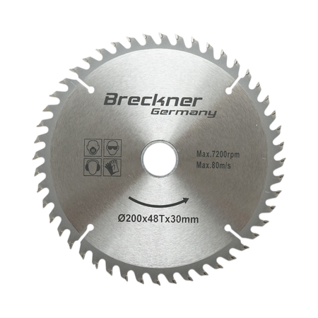 Scule, unelte - Disc circular vidia pentru lemn 200x30mm, 48 dinti, turatie maxima 7200rpm Breckner Germany