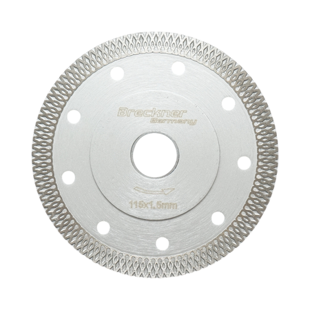 Scule, unelte - Disc diamantat turbo continuu 115x1.5x22.23mm, taiere umeda/uscata pentru ceramica dura, gresie, faianta Breckner Germany