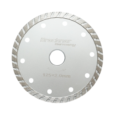 Scule, unelte - Disc diamantat turbo sinterizat 125x2x22.23mm, taiere umeda/uscata pentru piatra, gresie, ceramica, marmura Breckner Germany