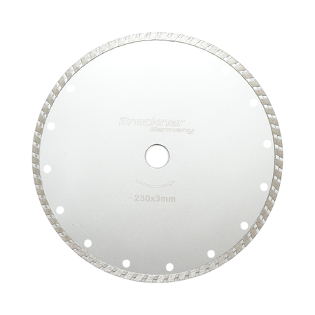 Scule, unelte - Disc diamantat turbo sinterizat 230x3x22.23, taiere umeda/uscata pentru piatra, gresie, ceramica, marmura Breckner Germany