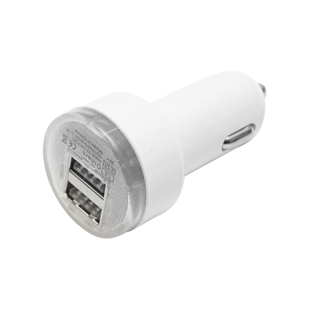 Incarcatoare priza - Incarcator telefon priza bricheta 2 USB 3.1A alb - fara fir