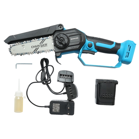 Accesorii - Mini fierastrau electric 500W cu acumulator 21V, 2Ah Li-ion, motor brushless, lama 6 inch (150mm)