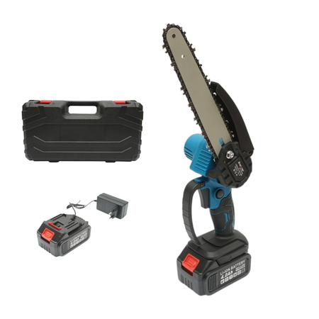 Scule, unelte - Mini fierastrau electric cu 2 acumulatori 24V, 4Ah Li-ion, lama 8 inch (200mm), turatie 4000rpm Breckner Germany