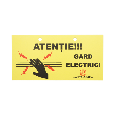 Gard Electric - Placuta avertizare pentru gard electric 100x200mm