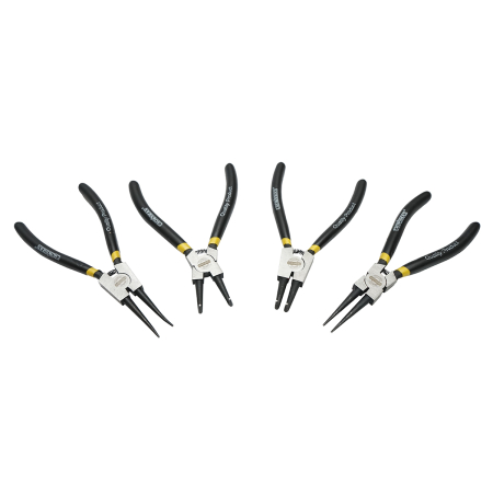 Accesorii - Set clesti sigurante seeger varf curbat interior/exterior, varf drept interior/exterior 180mm Crownman