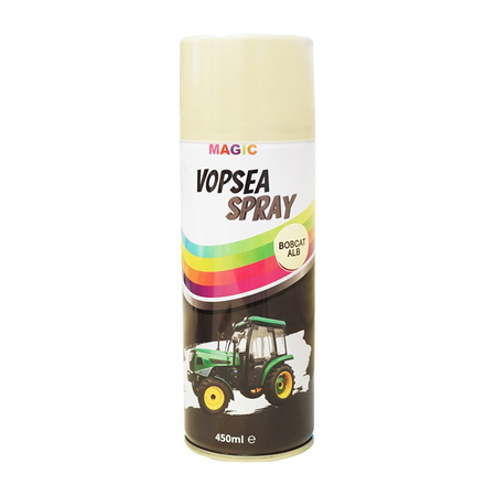  Sprayuri - Spray vopsea auto alb tip Bobcat profesionala cu uscare rapida 450ml MAGIC