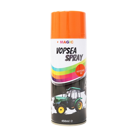  Sprayuri - Spray vopsea auto portocaliu RAL2002 pentru Tractor Forestier, cu uscare rapida 450ml MAGIC