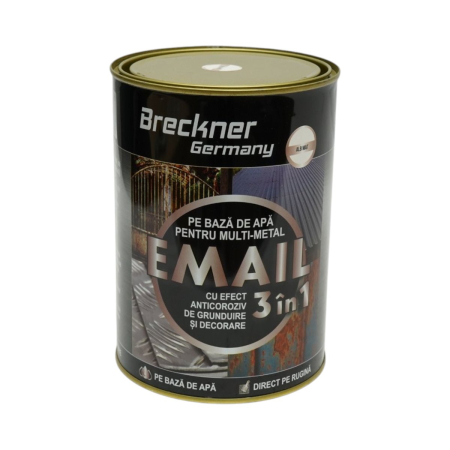 Vopsea  alb mat 2000g email anticoroziva 3 in 1 pentru metal, direct pe rugina, pe baza de apa [1]