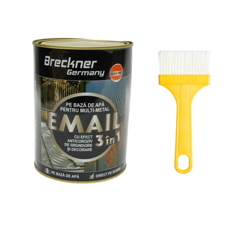  Vopsele - Vopsea galben sport 2000g email anticoroziva 3 in 1 pentru metal, direct pe rugina, pe baza de apa