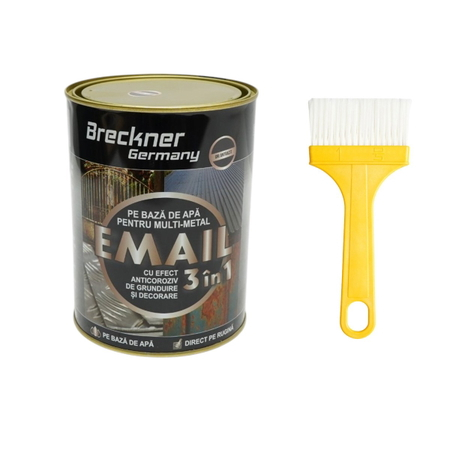  Vopsele - Vopsea gri antracit RAL 7016 2000g email anticoroziva 3 in 1 pentru metal, direct pe rugina, pe baza de apa,