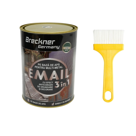  Vopsele - Vopsea  verde 6016 2000g email anticoroziva 3 in 1 pentru metal, direct pe rugina, pe baza de apa