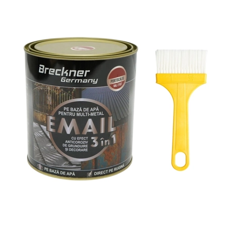  Vopsele - Vopsea portocaliu 2107 Amazone 750g  email anticoroziva 3 in 1 pentru metal, direct pe rugina, pe baza de apa