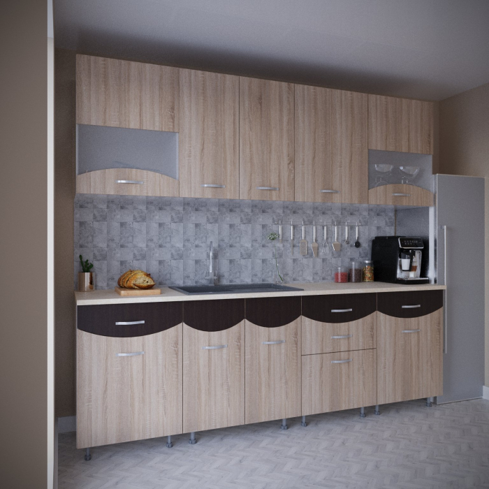 Bucatarie Diana,2.6m Wenge/Sonoma [2]