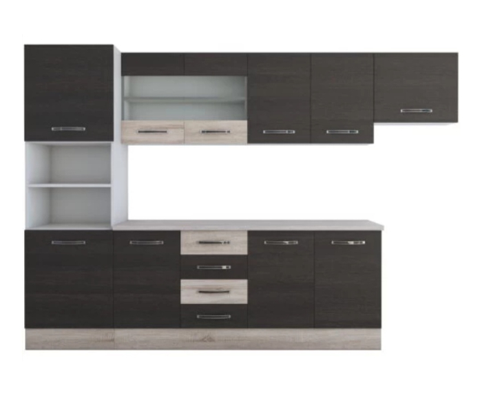 Bucatarie Karina 2.8m Alb&Wenge&Sonoma [3]