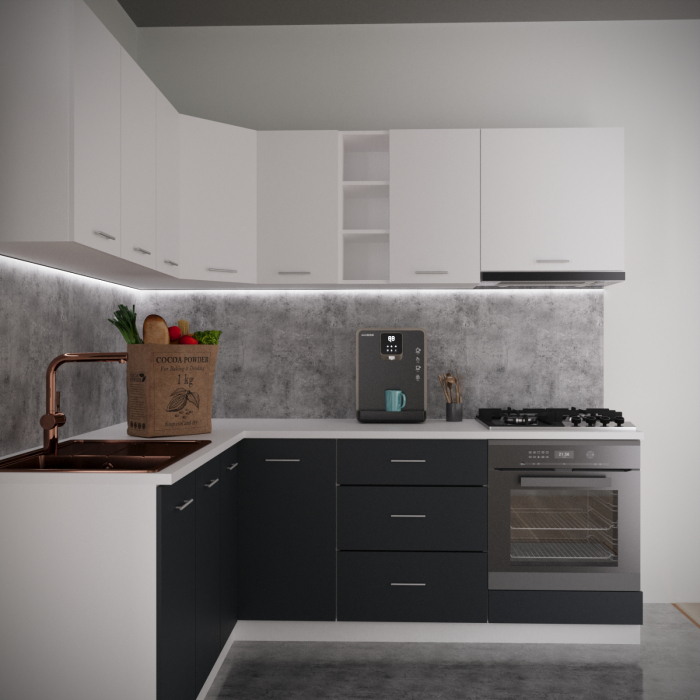 Bucatarie Sena Colt 1.8 m  x 2.2 m Alb&Antracit [2]