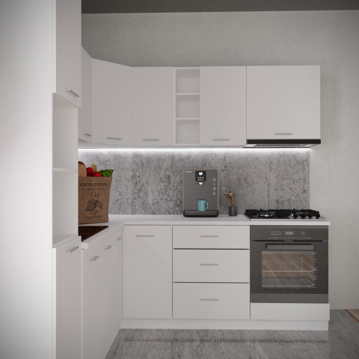 Bucatarie Sena Colt  2.2m x 2.2 m Alb [2]