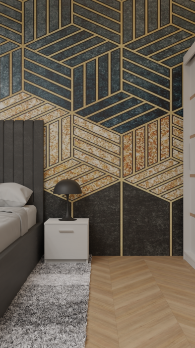 Dormitor Cairo Tapitat Dressing 250x200 3 Usi Alb [4]